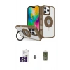 MARSİLYAN™- iPhone 16 Pro Max Kılıf Nova Minimal Serisi - Siyah Joko Magic 5D Hayalet Cam + Gümüş Bilvis Titan Kamera Lens