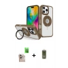 MARSİLYAN™- iPhone 16 Pro Max Kılıf Nova Minimal Serisi - Siyah Joko Magic 5D Hayalet Cam + Raze Metal Kamera Lens - NLGY