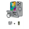 MARSİLYAN™- iPhone 16 Pro Max Kılıf Nova Minimal Serisi - Siyah Joko Magic 5D Hayalet Cam + Pers Alüminyum Kamera Lens - GI