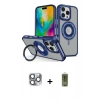 MARSİLYAN™- iPhone 16 Pro Max Kılıf Nova Minimal Serisi - Siyah Joko Magic 5D Hayalet Cam + Pers Alüminyum Kamera Lens - GI
