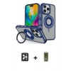 MARSİLYAN™- iPhone 16 Pro Max Kılıf Nova Minimal Serisi - Siyah Joko Magic 5D Hayalet Cam + PVD Metal Kamera Lens - SH