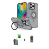 MARSİLYAN™- iPhone 16 Pro Max Kılıf Nova Minimal Serisi - Siyah Joko Magic 5D Hayalet Cam + Raze Metal Kamera Lens - SH