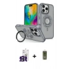 MARSİLYAN™- iPhone 16 Pro Max Kılıf Nova Minimal Serisi - Siyah Joko Magic 5D Hayalet Cam + Bilvis Titan Kamera Lens - SH
