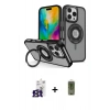MARSİLYAN™- iPhone 16 Pro Max Kılıf Nova Minimal Serisi - Siyah Joko Magic 5D Hayalet Cam + Bilvis Titan Kamera Lens - TMGI