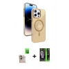 MARSİLYAN™- iPhone 16 Pro Max Kılıf Nova Modern Prime - Şeffaf 360 Full Body Arka Koruyucu + Raze Metal Kamera Lens - NLGY