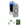 MARSİLYAN™- iPhone 16 Pro Max Kılıf Nova Modern Prime - Şeffaf 360 Full Body Arka Koruyucu + Raze Metal Kamera Lens - BZ