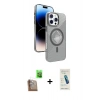 MARSİLYAN™- iPhone 16 Pro Max Kılıf Nova Modern Prime - Şeffaf Pasifik Cam Ekran Koruyucu + Raze Metal Kamera Lens - CLTM