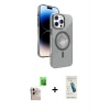 MARSİLYAN™- iPhone 16 Pro Max Kılıf Nova Modern Prime - Şeffaf Pasifik Cam Ekran Koruyucu + Raze Metal Kamera Lens - NLGY