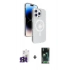 MARSİLYAN™- iPhone 16 Pro Max Kılıf Nova Modern Prime - Siyah 360 Mat Full Body Arka Koruyucu + Bilvis Titan Kamera Lens - SH