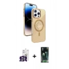 MARSİLYAN™- iPhone 16 Pro Max Kılıf Nova Modern Prime - Siyah 360 Mat Full Body Arka Koruyucu + Bilvis Titan Kamera Lens - GS