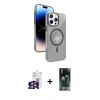 MARSİLYAN™- iPhone 16 Pro Max Kılıf Nova Modern Prime - Siyah 360 Mat Full Body Arka Koruyucu + Bilvis Titan Kamera Lens - GS