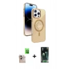 MARSİLYAN™- iPhone 16 Pro Max Kılıf Nova Modern Prime - Siyah 360 Mat Full Body Arka Koruyucu + Raze Metal Kamera Lens - NLGY
