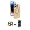 MARSİLYAN™- iPhone 16 Pro Max Kılıf Nova Modern Prime - Siyah 360 Mat Full Body Arka Koruyucu + Pers Alüminyum Kamera Lens - CLTM