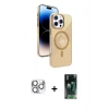 MARSİLYAN™- iPhone 16 Pro Max Kılıf Nova Modern Prime - Siyah 360 Mat Full Body Arka Koruyucu + Pers Alüminyum Kamera Lens - GS