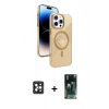 MARSİLYAN™- iPhone 16 Pro Max Kılıf Nova Modern Prime - Siyah 360 Mat Full Body Arka Koruyucu + PVD Metal Kamera Lens - SH