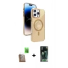 MARSİLYAN™- iPhone 16 Pro Max Kılıf Nova Modern Prime - Siyah 360 Mat Full Body Arka Koruyucu + Raze Metal Kamera Lens - CLTM