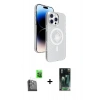 MARSİLYAN™- iPhone 16 Pro Max Kılıf Nova Modern Prime - Siyah 360 Mat Full Body Arka Koruyucu + Raze Metal Kamera Lens - SH