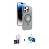 MARSİLYAN™- iPhone 16 Pro Max Kılıf Nova Modern Prime - Siyah 3D Antistatik Cam Ekran Koruyucu + Bilvis Titan Kamera Lens - SH