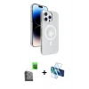 MARSİLYAN™- iPhone 16 Pro Max Kılıf Nova Modern Prime - Siyah 3D Antistatik Cam Ekran Koruyucu + Raze Metal Kamera Lens - SH