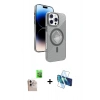 MARSİLYAN™- iPhone 16 Pro Max Kılıf Nova Modern Prime - Siyah 3D Antistatik Cam Ekran Koruyucu + Raze Metal Kamera Lens - NLGY