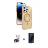 MARSİLYAN™- iPhone 16 Pro Max Kılıf Nova Modern Prime - Siyah 3D Antistatik Hayalet Cam Ekran Koruyucu + Bilvis Titan Kamera Lens - TMGI