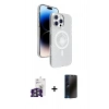 MARSİLYAN™- iPhone 16 Pro Max Kılıf Nova Modern Prime - Siyah 3D Antistatik Hayalet Cam Ekran Koruyucu + Bilvis Titan Kamera Lens - GS