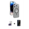 MARSİLYAN™- iPhone 16 Pro Max Kılıf Nova Modern Prime - Siyah 3D Antistatik Hayalet Cam Ekran Koruyucu + Bilvis Titan Kamera Lens - TMGI