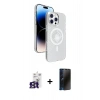 MARSİLYAN™- iPhone 16 Pro Max Kılıf Nova Modern Prime - Siyah 3D Antistatik Hayalet Cam Ekran Koruyucu + Bilvis Titan Kamera Lens - TMGI