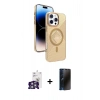 MARSİLYAN™- iPhone 16 Pro Max Kılıf Nova Modern Prime - Siyah 3D Antistatik Hayalet Cam Ekran Koruyucu + Bilvis Titan Kamera Lens - GS