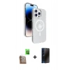 MARSİLYAN™- iPhone 16 Pro Max Kılıf Nova Modern Prime - Siyah 3D Antistatik Hayalet Cam Ekran Koruyucu + Raze Metal Kamera Lens - CLTM