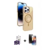 MARSİLYAN™- iPhone 16 Pro Max Kılıf Nova Modern Prime - Siyah 3D Antistatik Mat Seramik Nano Ekran Koruyucu + Bilvis Titan Kamera Lens - SH