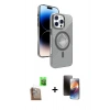 MARSİLYAN™- iPhone 16 Pro Max Kılıf Nova Modern Prime - Siyah 3D Antistatik Mat Seramik Nano Ekran Koruyucu + Raze Metal Kamera Lens - CLTM