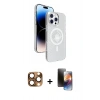 MARSİLYAN™- iPhone 16 Pro Max Kılıf Nova Modern Prime - Siyah 3D Antistatik Mat Seramik Nano Ekran Koruyucu + Pers Alüminyum Kamera Lens - CLTM