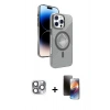 MARSİLYAN™- iPhone 16 Pro Max Kılıf Nova Modern Prime - Siyah 3D Antistatik Mat Seramik Nano Ekran Koruyucu + Pers Alüminyum Kamera Lens - GI
