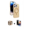 MARSİLYAN™- iPhone 16 Pro Max Kılıf Nova Modern Prime - Siyah 3D Antistatik Mat Seramik Nano Ekran Koruyucu + Pers Alüminyum Kamera Lens - CLTM