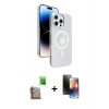 MARSİLYAN™- iPhone 16 Pro Max Kılıf Nova Modern Prime - Siyah 3D Antistatik Mat Seramik Nano Ekran Koruyucu + Raze Metal Kamera Lens - CLTM