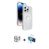 MARSİLYAN™- iPhone 16 Pro Max Kılıf Nova Modern Prime - Siyah 3D Antistatik Seramik Nano Ekran Koruyucu + Pers Alüminyum Kamera Lens - GS