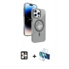 MARSİLYAN™- iPhone 16 Pro Max Kılıf Nova Modern Prime - Siyah 3D Antistatik Seramik Nano Ekran Koruyucu + PVD Metal Kamera Lens - GD