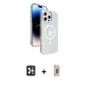 MARSİLYAN™- iPhone 16 Pro Max Kılıf Nova Modern Prime - Siyah Bilvis 3D Cam Ekran Koruyucu + Siyah PVD Metal Kamera Lens