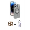 MARSİLYAN™- iPhone 16 Pro Max Kılıf Nova Modern Prime - Siyah Bilvis 3X AR Hayalet Cam Ekran Koruyucu + Pers Alüminyum Kamera Lens - CLTM