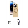 MARSİLYAN™- iPhone 16 Pro Max Kılıf Nova Modern Prime - Siyah Bilvis 3X AR Hayalet Cam Ekran Koruyucu + PVD Metal Kamera Lens - GS