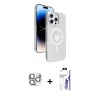 MARSİLYAN™- iPhone 16 Pro Max Kılıf Nova Modern Prime - Siyah Bilvis 3X AR HD Cam Ekran Koruyucu + Pers Alüminyum Kamera Lens - GS