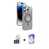 MARSİLYAN™- iPhone 16 Pro Max Kılıf Nova Modern Prime - Siyah Bilvis 5in1 3D Magic Cam Ekran Koruyucu + Bilvis Titan Kamera Lens - GS