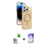 MARSİLYAN™- iPhone 16 Pro Max Kılıf Nova Modern Prime - Siyah Bilvis 5in1 3D Magic Cam Ekran Koruyucu + Raze Metal Kamera Lens - NLGY