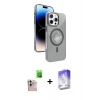 MARSİLYAN™- iPhone 16 Pro Max Kılıf Nova Modern Prime - Siyah Bilvis 5in1 3D Magic Cam Ekran Koruyucu + Raze Metal Kamera Lens - NLGY