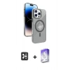 MARSİLYAN™- iPhone 16 Pro Max Kılıf Nova Modern Prime - Siyah Bilvis 5in1 3D Magic Cam Ekran Koruyucu + PVD Metal Kamera Lens - SH