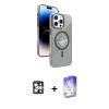 MARSİLYAN™- iPhone 16 Pro Max Kılıf Nova Modern Prime - Siyah Bilvis 5in1 3D Magic Cam Ekran Koruyucu + PVD Metal Kamera Lens - GS