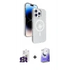 MARSİLYAN™- iPhone 16 Pro Max Kılıf Nova Modern Prime - Siyah Bilvis 5in1 5D Magic Hayalet Cam Ekran Koruyucu + Bilvis Titan Kamera Lens - GS