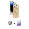 MARSİLYAN™- iPhone 16 Pro Max Kılıf Nova Modern Prime - Siyah Bilvis 5in1 5D Magic Hayalet Cam Ekran Koruyucu + Pers Alüminyum Kamera Lens - GI