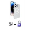 MARSİLYAN™- iPhone 16 Pro Max Kılıf Nova Modern Prime - Siyah Bilvis 5in1 5D Magic Hayalet Cam Ekran Koruyucu + Pers Alüminyum Kamera Lens - GI